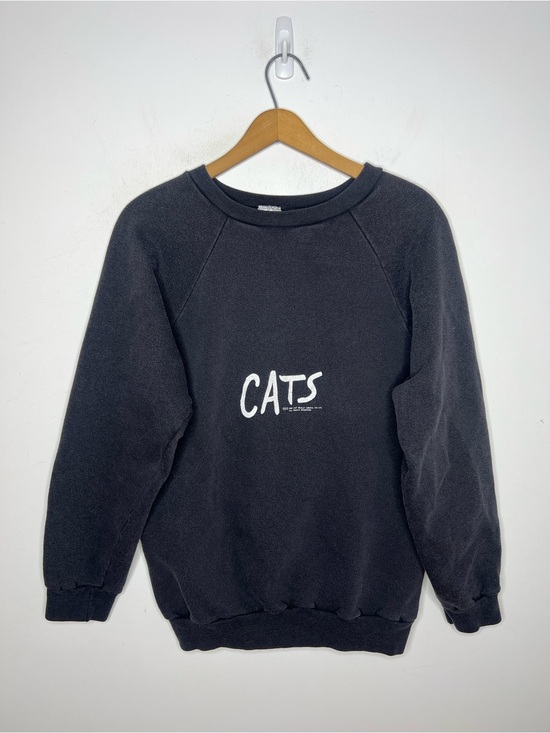 Vintage Tops - Vintage 1981 CATS Broadway Musical Faded Crewneck Sweatshirt L